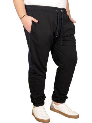 ModeXL Büyük Beden Erkek Eşofman Altı Siyah Recycle Lastikli %100 Pamuk Esnek Kumaş