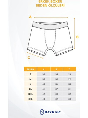 Baykar Erkek Pamuklu Rahat Kesim Havlu Bel Boxer Beyaz