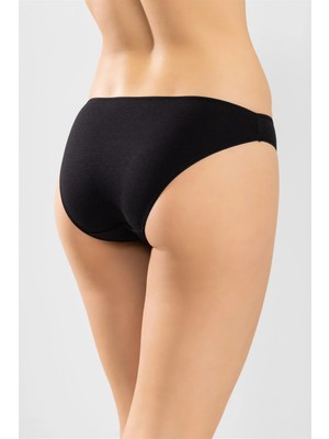 Baykar Kadın Bikini Kesim Basic Pamuklu Külot 3'lü Paket Siyah