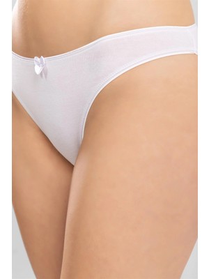 Baykar Kadın Bikini Kesim Basic Pamuklu Külot 3'lü Paket Beyaz