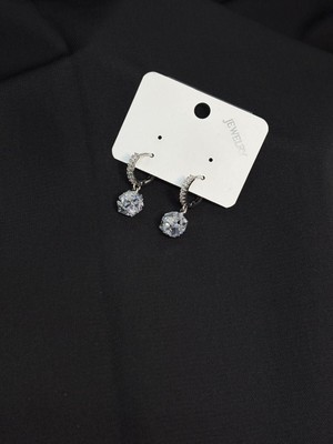 Melisa Takı & Aksesuar Jewelry Çelik Gümüş Renk Taşlı Küpe