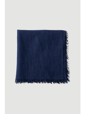 Gusto Püsküllü Şal - Lacivert