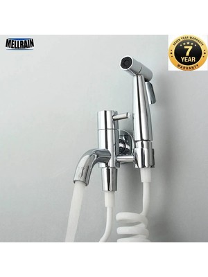 OEM Banyo Tuvalet Taharet Musluğu Spiralli Bide Özel Temizlik 7 Yıl Garantili Krom Renk Ithal