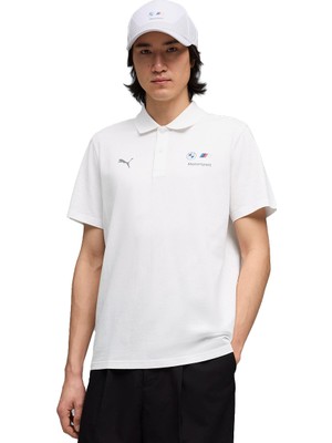 Puma Bmw Mms Essentials Erkek Beyaz Günlük Stil Polo Yaka T-Shirt 63490002