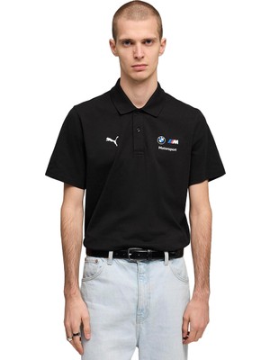 Puma Bmw Mms Essentials Erkek Siyah Günlük Stil Polo Yaka T-Shirt 63490001