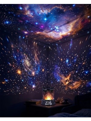 Astraltech Yıldız Projeksiyon Gece Lambası Renkli Galaksi Işık Projektörü