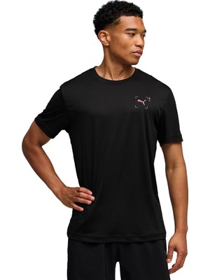 Puma Run Illustration Graphic Erkek Siyah Koşu T-Shirt 52844601