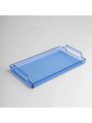 Qua Home Vasa Neon Pleksi Tepsi Mavi 35X20 cm