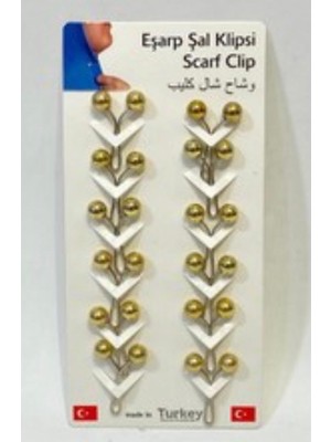 Atlas Hobi 12 Adet Şal Eşarp Klips