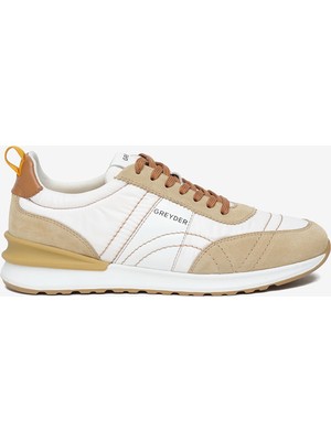 Greyder Erkek Bej Hakiki Deri Günlük Spor Ayakkabı 6Y1SA14193