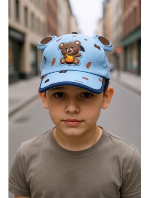 Aware Time Kitti 5-8 Yaş Unisex Bebek & Çocuk Aksesuarlı Yazlık Şapka