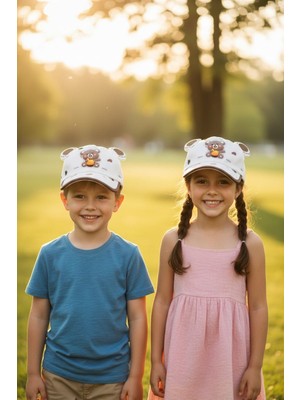 Aware Time Kitti 5-8 Yaş Unisex Bebek & Çocuk Aksesuarlı Yazlık Şapka