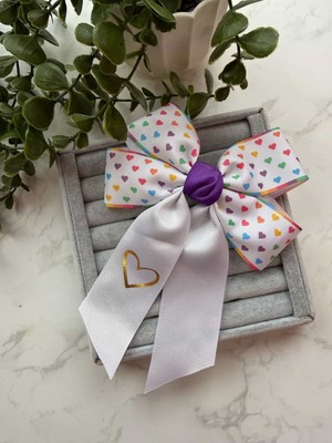 Cicis Accessories Renkli Kalp Desenli Fiyonk Toka