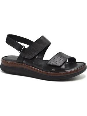 Cozi Company Hakik Deri Yumuşak Tabanlı Ayarlanabilir Kadın Sandalet