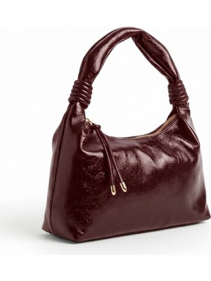 Avca Kadın Orta Boy Omuz Çantası Vegan Deri Fermuarlı Geniş Günlük Şık Çanta 37X20X12 cm