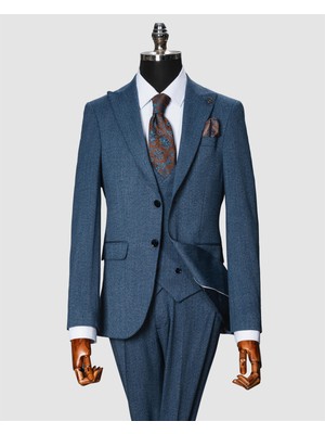 Echol Ech.2351-2751 Kırcıllı Kumaş Kruvaze Takım Elbise