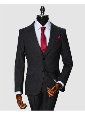 Echol Ech.2351-2751 Kırcıllı Kumaş Kruvaze Takım Elbise