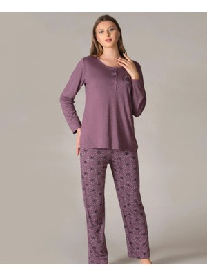 Uzun Kol Mevsimlik Pijama Takımı Viskon Alperi 790-35
