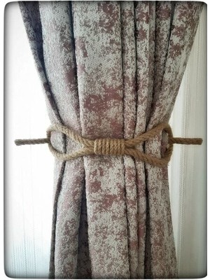 Marsilyan Perde Tokası Perde Mandalı Perde Askı Aparatı Jüt Halat Şıklığında Perde Aksesuar