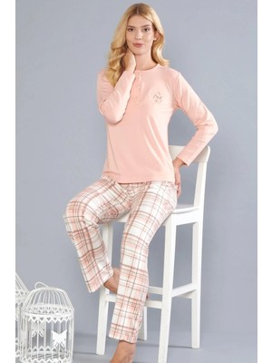 Kadın Uzun Kollu Pijama Takımı – Şık, Zarif ve Modern Tasarım – Rahat ve Kaliteli Kumaş Flz 89-130 89-131