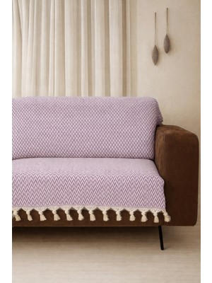 Lunga Vita Başak Desen Dokuma %100 Pamuklu Çok Amaçlı Pike Koltuk Örtüsü 180X230