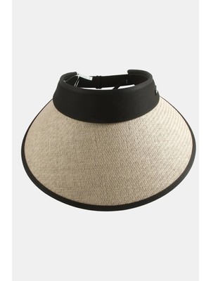 Marsilyan Kasketli Hasır Plaj Şapkası