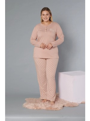 Büyük Beden Battal Uzun Kol Pijama Takımı Dowry B09-171