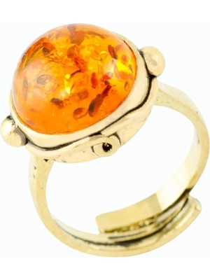 Marsilyan Yuvarlak Doğaltaşlı Otantik Yüzük