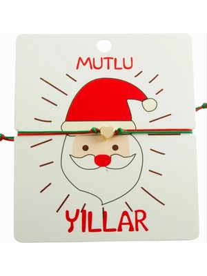 Marsilyan Kalp Çift Ipli Yılbaşı Bilekliği