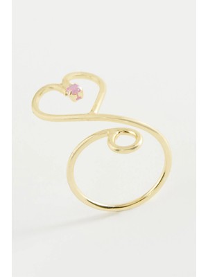 Marsilyan Kalp Taşlı Yüzük