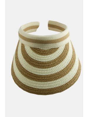 Marsilyan Kasketli Hasır Plaj Şapkası