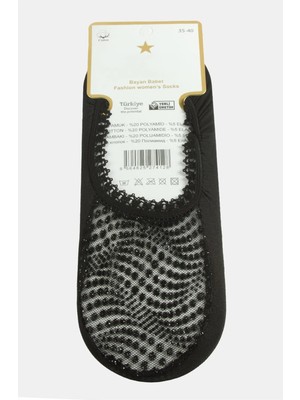 Marsilyan Noktalı Dantel Babet Çorap
