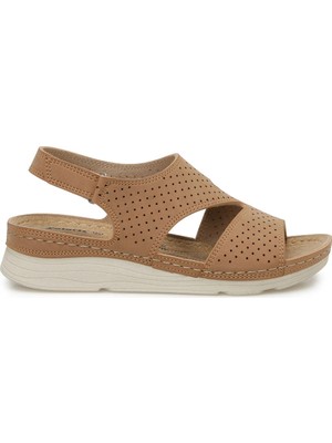 Polaris 167215.Z6FX Taba Kadın Düz Sandalet