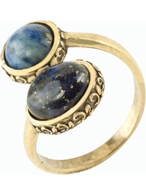 Marsilyan Oval Yuvarlak Doğaltaşlı Otantik Yüzük