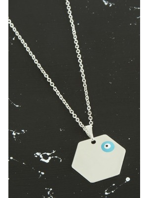 Marsilyan Altıgen Isim Yazılabilir Kolye