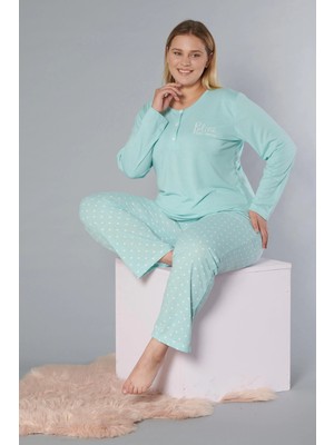 Büyük Beden Battal Uzun Kol Pijama Takımı Dowry B09-171