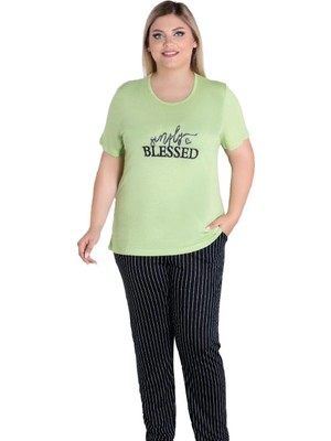 Büyük Beden Battal Kısa Kol Pijama Takımı Alperi B78-92