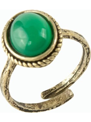 Marsilyan Oval Doğaltaşlı Otantik Yüzük