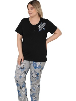 Büyük Beden Battal Kısa Kol Pijama Takımı Alperi B78-106