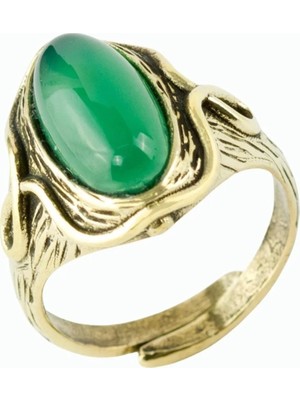 Marsilyan Oval Doğaltaşlı Otantik Yüzük