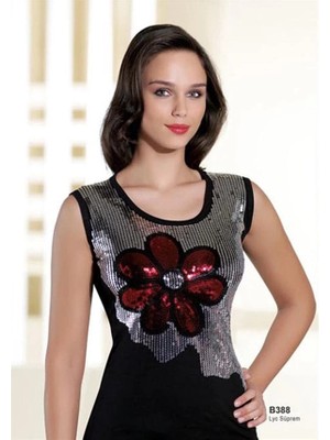 Marsilyan Şahinler Bayan Simli Sıfır Kol Atlet B388