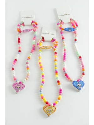 Marsilyan Labubu Boncuk Çocuk Set Kolye