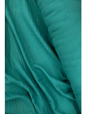 Marsilyan Çok Amaçlı Müslin Pamuklu Bebek Örtü ve Battaniye Kumaşı Müslin Bez Petrol Yeşili 41