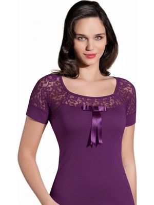 Marsilyan Şahinler Dantelli Kısa Kol Atlet B412