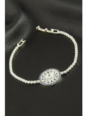 Marsilyan Yuvarlak Zirkon Taşlı Çocuk Bileklik 16 cm