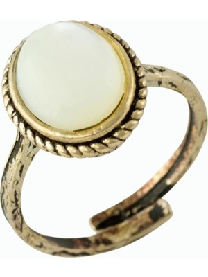 Marsilyan Oval Doğaltaşlı Otantik Yüzük