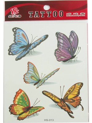 Marsilyan Kelebek Tattoo Dövme Sticker