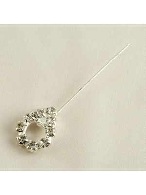 Marsilyan Oval Taşlı Eşarp Iğnesi