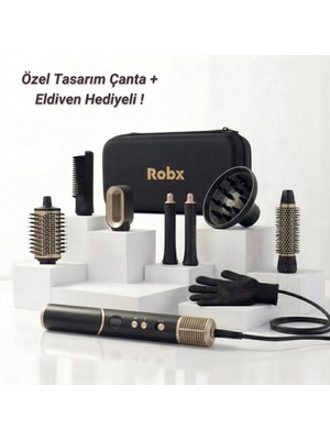 Robx 7 IN1 838I Multi-Styler Hava Üfleme Saç Şekillendirme ve Kurutma Led İyon Çok Fonksiyonlu Ultra Set