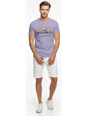 Maxi Modena Erkek Günlük Stil Baskılı T-Shirt